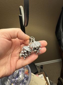 Handmade Silver Pinecone Earrings