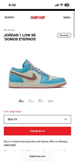 Somos Eternos AirJordan1Low sz13