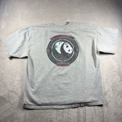 Vintage San Diego Zoo Giant Panda Men’s Size 2XL Gray T Shirt Nature Y2K #4A