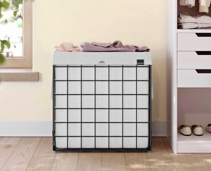 110L Large Laundry Hamper | Black Wire Frame | Removable Liner | 66lb Capacity