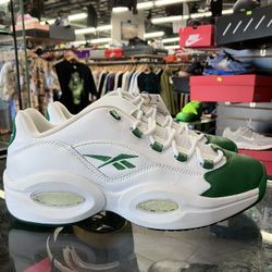 Reebok Question Low Green Toe