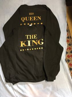 King (2XL)&Queen(XL) sweatshirts, Black, 50/50 cotton/polyester