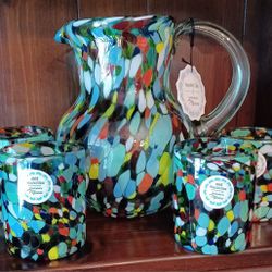 Murano Recycled Confetti Glass 5pc.