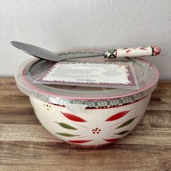 Temp-tations by Tara Old World Red/ Green Springfetti Salad Bowl & Salad Server