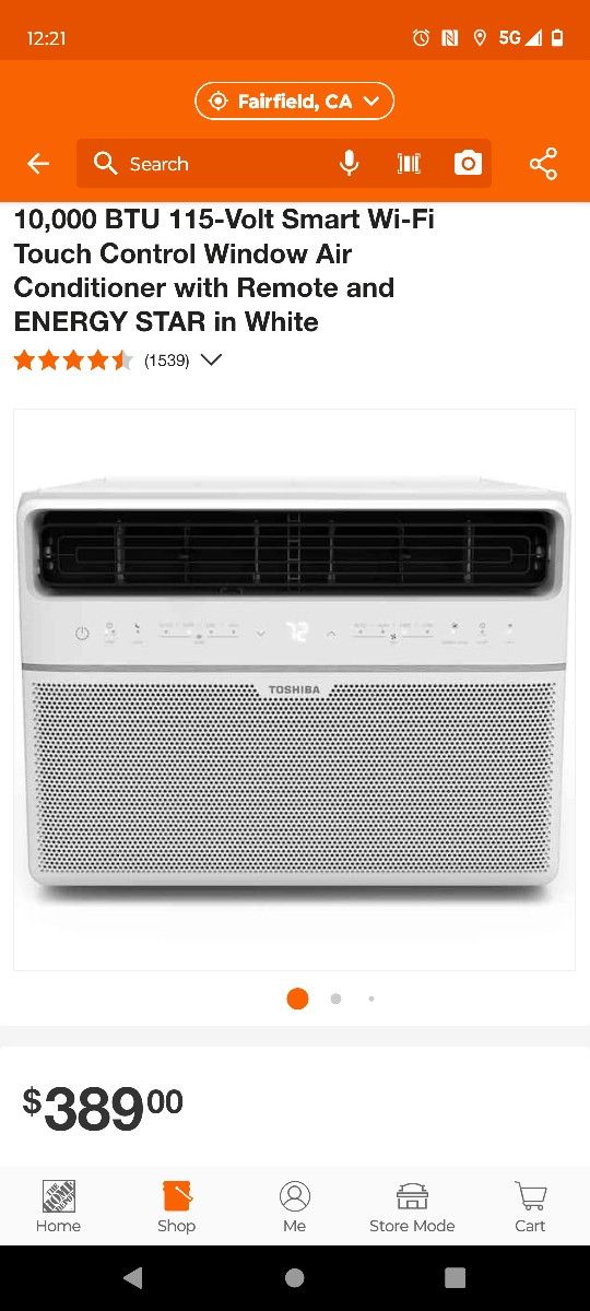 TOSHIBA WINDOW AC 