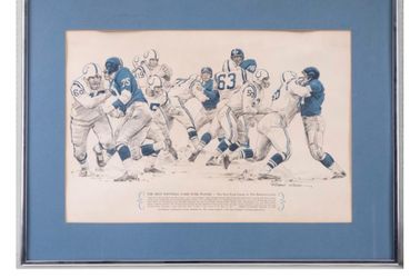 Vintage 1959 Sports Illustrated Framed Football Print – Johnny Unitas Colts vs Giants