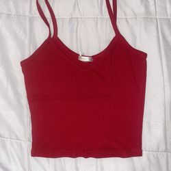 Red Cropped Tank Top