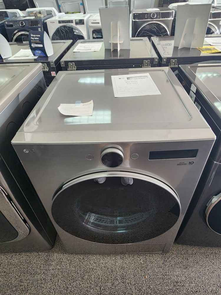 7.8 cu ft. Dual Heat Pump ventless Electric
Dryer with Direct Drive Motor 6 Motion and
Al Sensor Dry In Graphite Steel