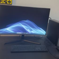 HP monitor and desktop