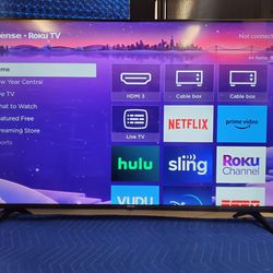 HISENSE 50" SMART TV LED 4K ROKU TV GREAT WORKING CONDITION WITH ORIGINAL REMOTE CONTROL GUARANTEED 🖥🔥🖥🔥🖥