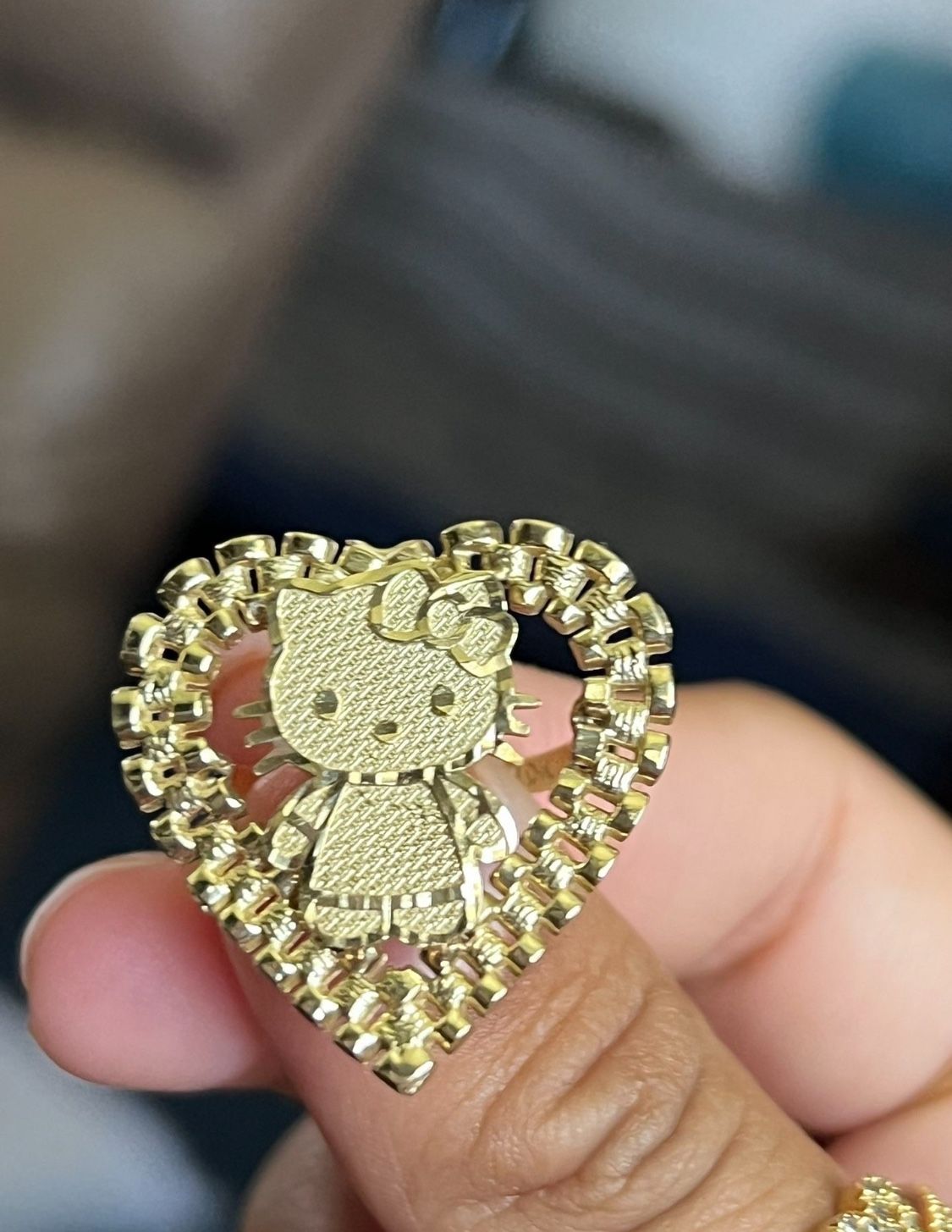 hello kitty gold ring