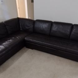 Brown  Leather Couch Set &200 obo