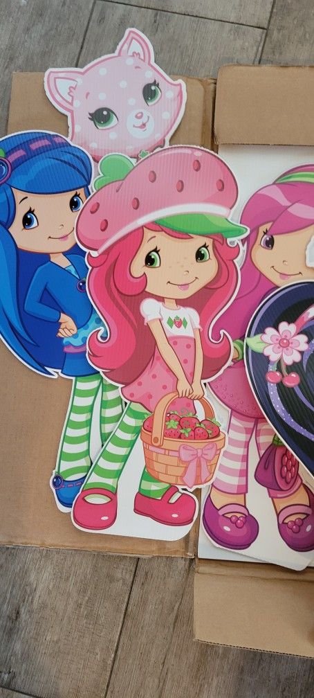 2 Ft Tall Strawberry Shortcake Yard Props Decorations Birthday Party
