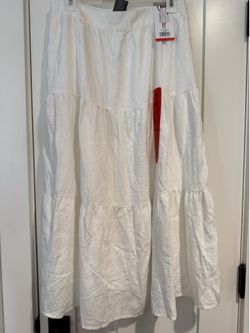 New Matty M White Mid Length Skirt