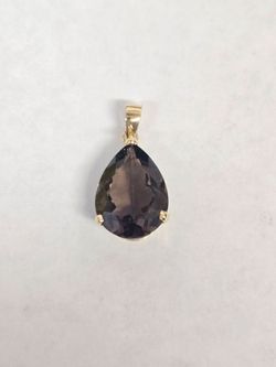14kt Gold Smoky Quartz Charm