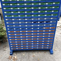 Double Sided Fastenal Containers Loaded With Hardware