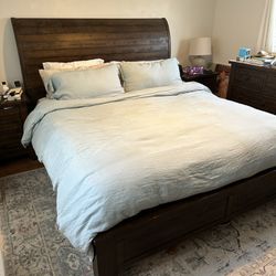 Standard King Wood Bed Frame 