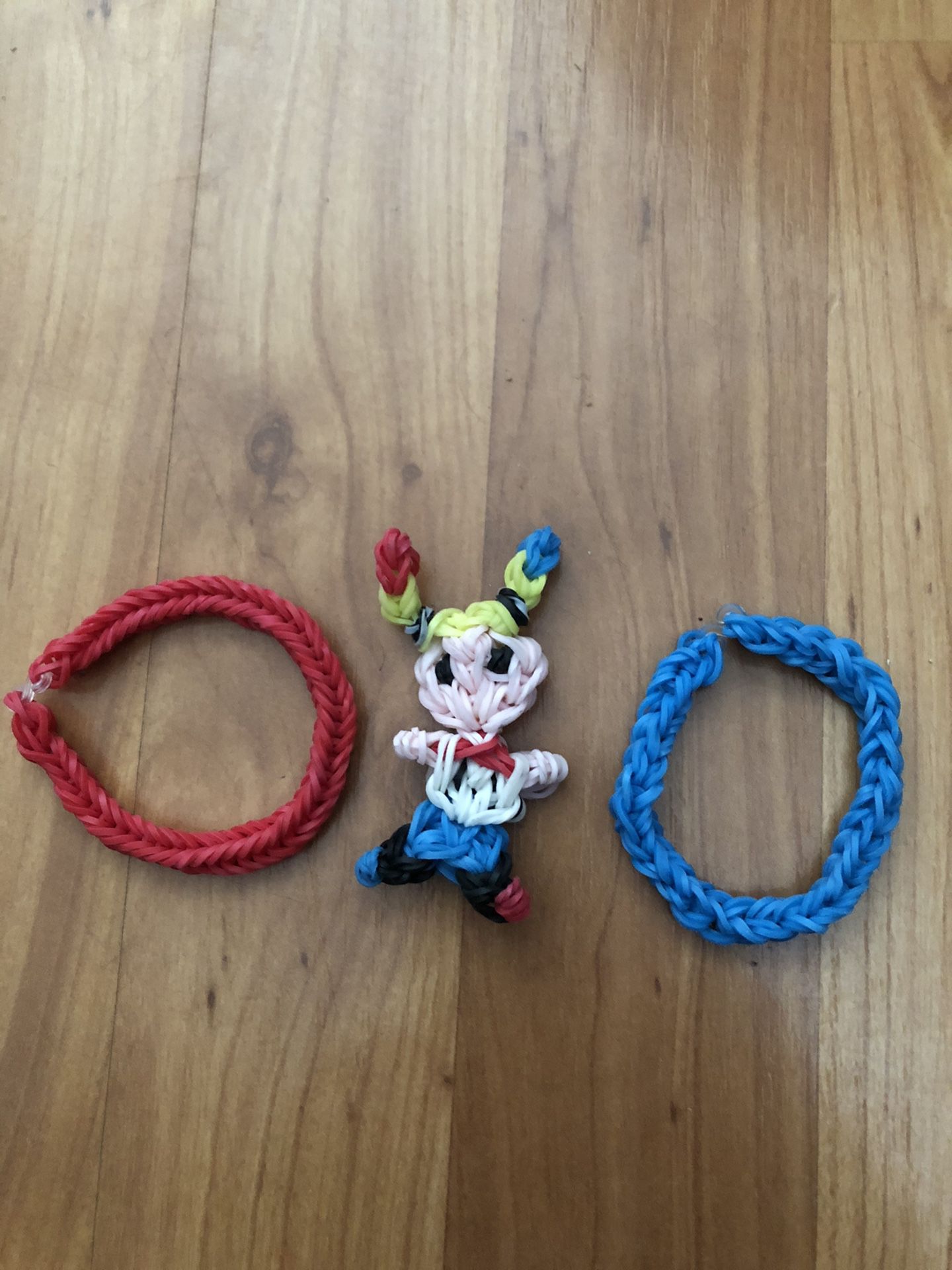 Harley Quinn Rainbow Loom with bracelets