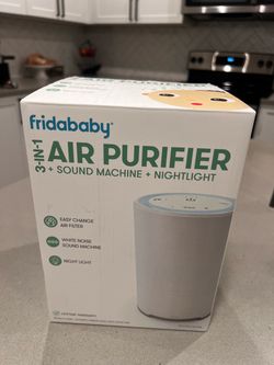 Frida Baby 3-in-1 Baby Air Purifier for Allergy Relief, Sound Machine for Sleeping + Nightlight, HEPA Filter Purifier for Bedroom with 3 Fan Speeds, E