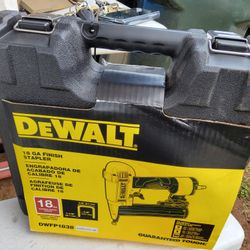 DEWALT DWFP1838 18 Gauge 1/4 in. Crown 1-1/2 in. Pnuematic Finish Stapler , Brand New