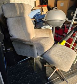 Modern chair and foot rest