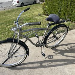 26” Beach Cruiser Grey And Black