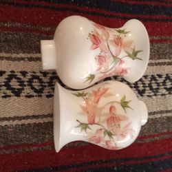 Hand Painted Milk Glass Lampshades