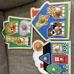 Peg Board Puzzles Like New! 