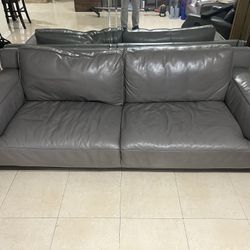 Leather sofa and chair