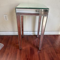 Mirrored End Table