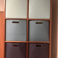 Six 13 X 13 Fabric bins 