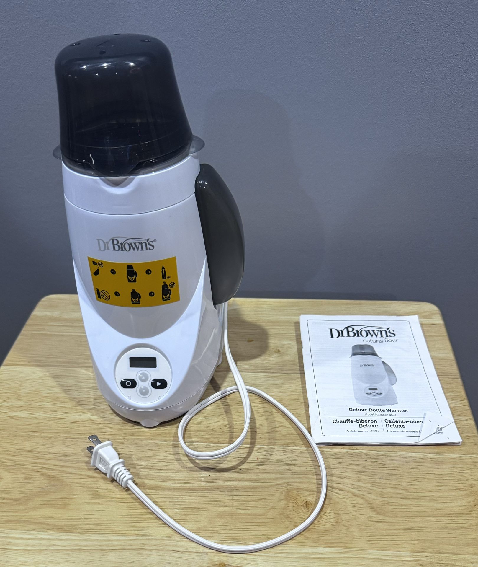 Dr. Brown’s Natural Flow Deluxe Bottle Warmer with instructions