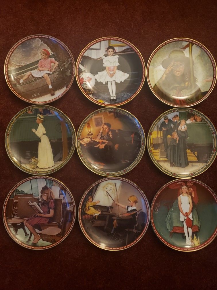 9 Norman Rockwell 🍽 Plates/New
