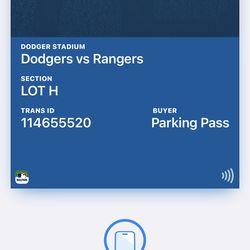 Dodger game parking pass