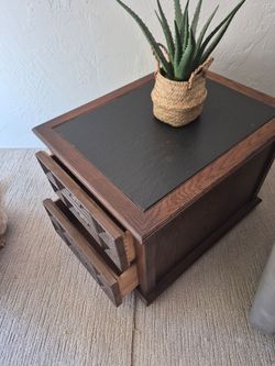 Vintage Accent Table Slate Top