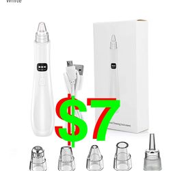 1PC Blackhead Extractor Rechargeable USB Port Blackhead Remover 3 Speeds Control Pore Vacuum with 5 Probes Pore Extractor Portable Pimple Extractor fo