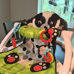 Fisher-Price-Sit-Me-Up Floor Seat, Panda Foldable Baby Support Chair