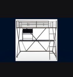 Twin Loft Bed With Build In Desk