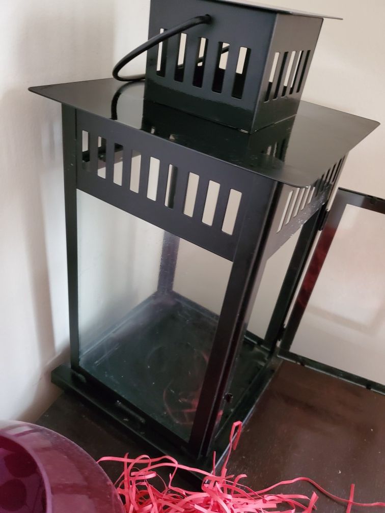 Black candle lantern