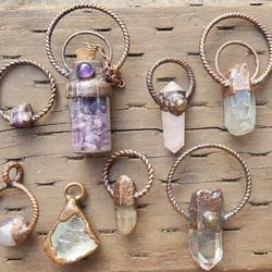 Electroformed Pendants Crystal's Gemstones