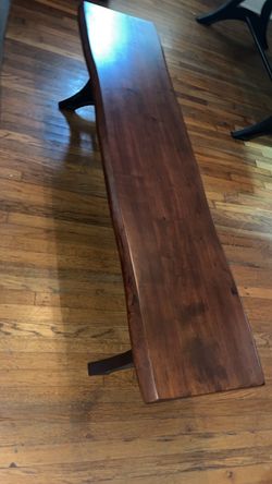 River City Foundry BN68 Solid chestnut Wood Bench – Cast Iron Base