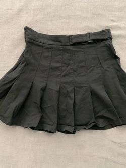 Black mini skirt