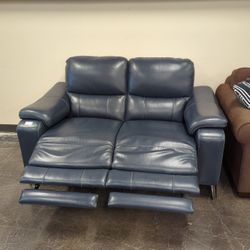 Costco Indigo Bay Leather Power Reclining Loveseat
