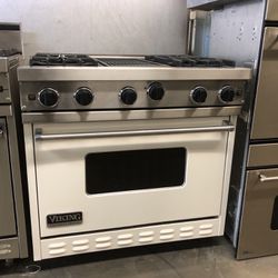 Viking 36” Wide All Gas Range Stove With Charbroil Grill 