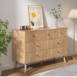 Brand New In Box Modern Console Side Board Buffet With Fluted Doors!!!