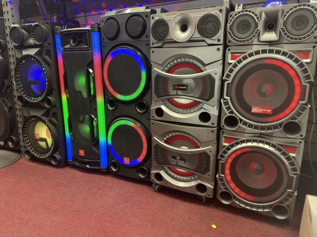 Large Selection Of Loud Bluetooth Party Speakers. Come Listen To Them. $99 And Up