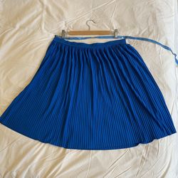 Ivanka Trump Blue Pleated Skirt Size L