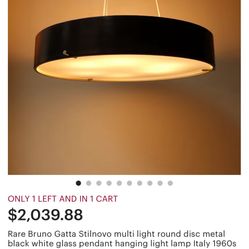 Rare Bruno Gatta Stilnovo Pendant Lamp (Free Delivery)