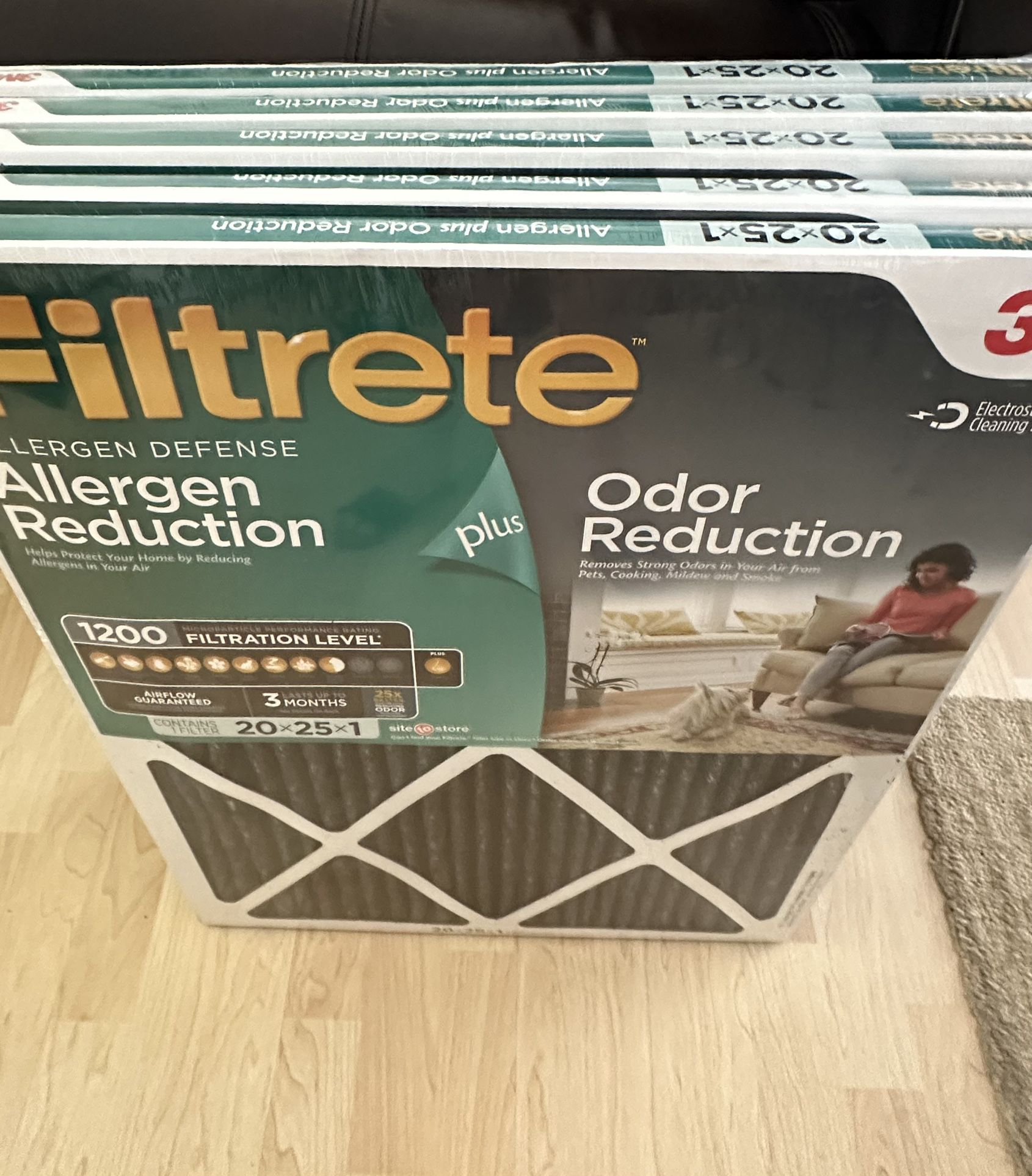 Filtrete by 3M, 20×25x1, MERV 11, Allergen Plus Odor Reduction HVAC Furnace Air Filter, Captures Pet Dander, Pollen and Traps Odor, 1200 MPR, Filter
