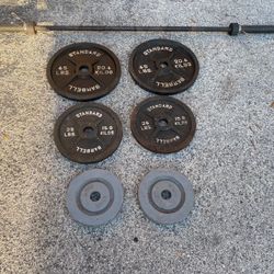 Olympic size Weights Barbell With Bar 